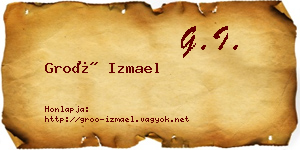 Groó Izmael névjegykártya